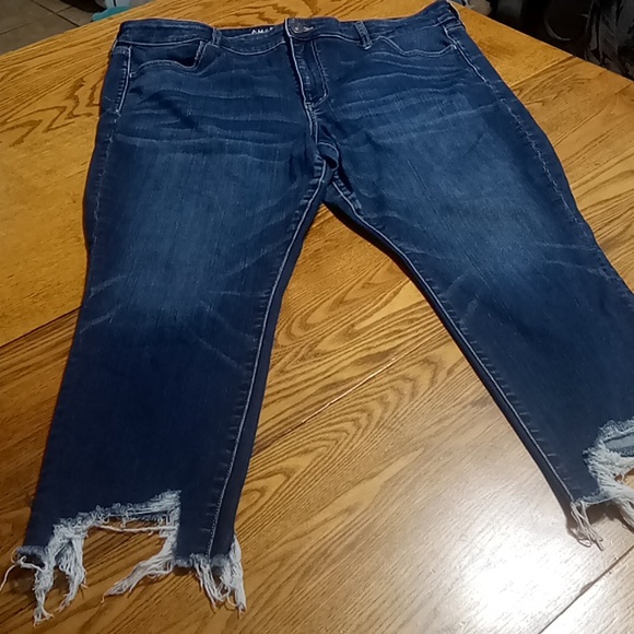 Jean Droit American Eagle Outfitters - Femme, Taille 2, Bootcut, Foncé, Stretch